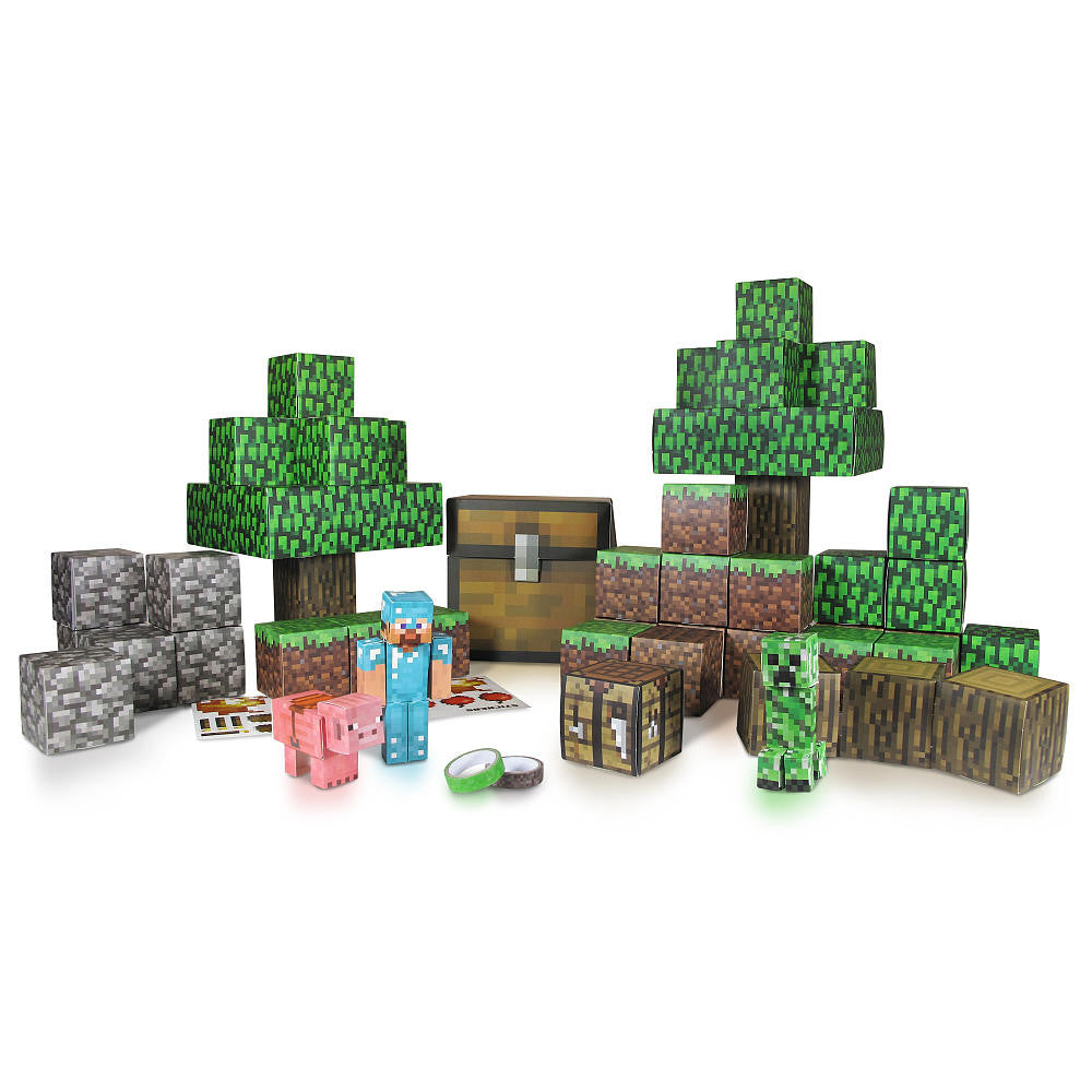 Minecraft Papercraft Overworld Deluxe Set